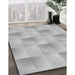 Patterned Platinum Silver Gray Rug in Family Room, pat1588gry