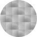 Square Patterned Platinum Silver Gray Rug, pat1588gry