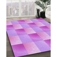 Patterned Violet Purple Rug, pat1588pur