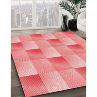 Patterned Pastel Pink Rug, pat1588rd