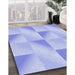 Machine Washable Transitional Sky Blue Rug in a Family Room, wshpat1589blu