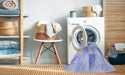 Machine Washable Transitional Sky Blue Rug in a Washing Machine, wshpat1589blu