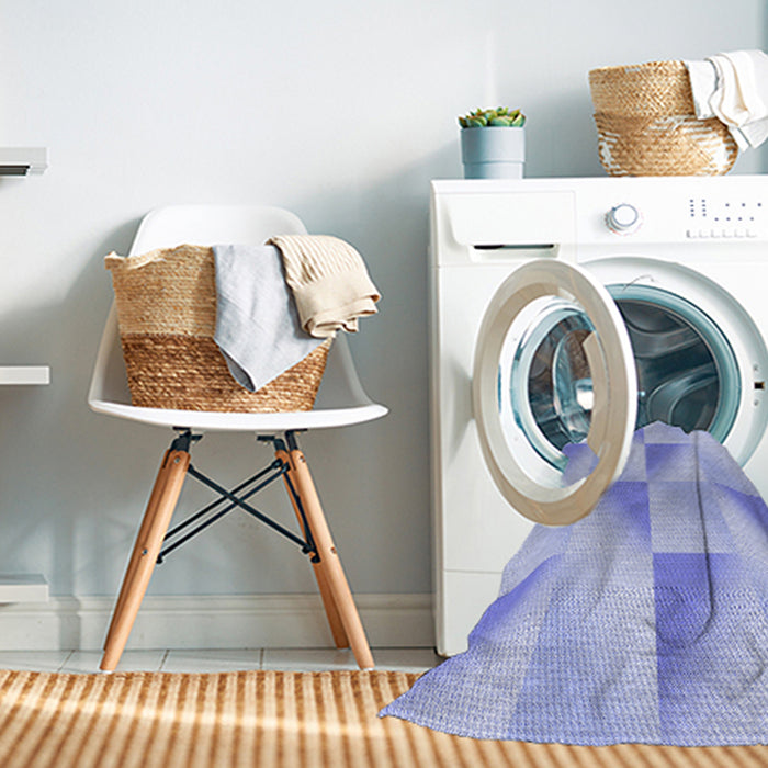 Machine Washable Transitional Sky Blue Rug in a Washing Machine, wshpat1589blu