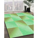 Machine Washable Transitional Green Rug in a Family Room, wshpat1589grn