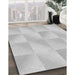 Machine Washable Transitional Dark Gray Rug in a Family Room, wshpat1589gry
