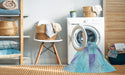Machine Washable Transitional Crystal Blue Rug in a Washing Machine, wshpat1589lblu