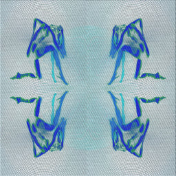 Sideview of Machine Washable Transitional Steel Blue Rug, wshpat158