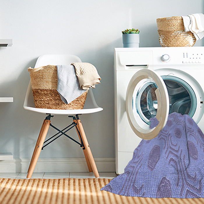 Machine Washable Transitional Medium Slate Blue Rug in a Washing Machine, wshpat159blu
