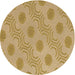 Square Patterned Yellow Orange Rug, pat159brn