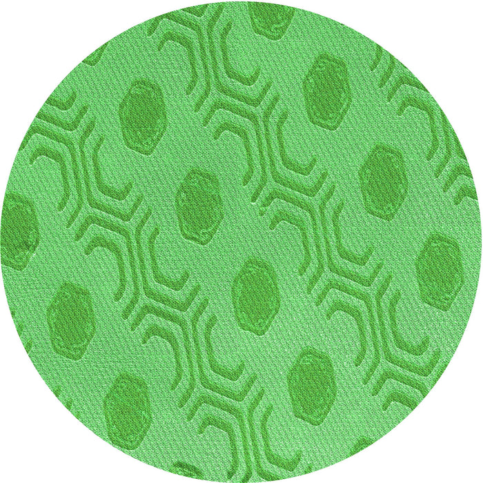 Square Patterned Neon Green Rug, pat159grn