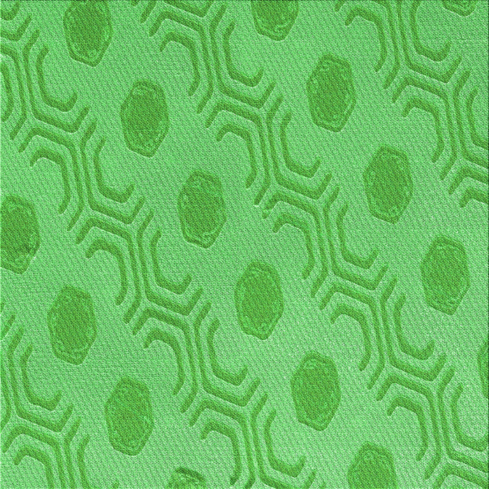 Round Machine Washable Transitional Neon Green Rug, wshpat159grn