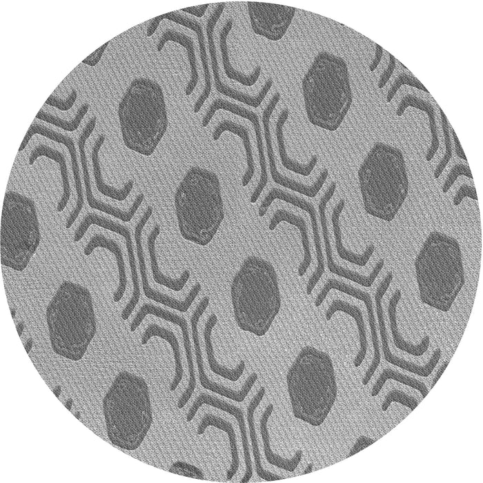 Square Patterned Cloud Gray Rug, pat159gry