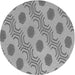 Square Patterned Cloud Gray Rug, pat159gry