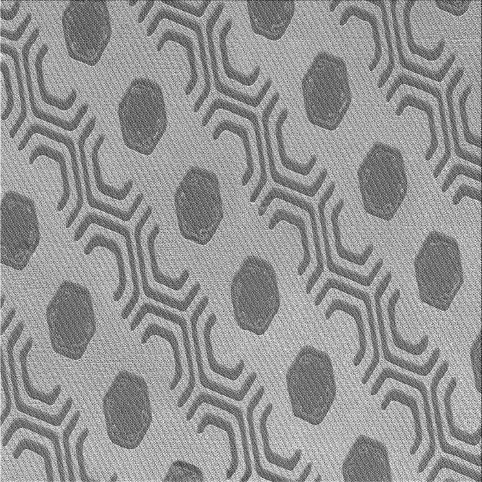 Round Patterned Cloud Gray Rug, pat159gry