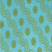 Round Patterned Medium Sea Green Rug, pat159lblu