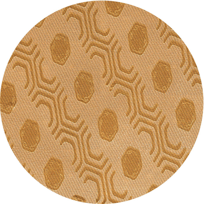 Square Patterned Neon Orange Rug, pat159org