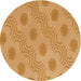 Square Patterned Neon Orange Rug, pat159org