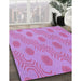 Machine Washable Transitional Violet Purple Rug in a Family Room, wshpat159pur