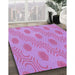 Patterned Violet Purple Rug in Family Room, pat159pur
