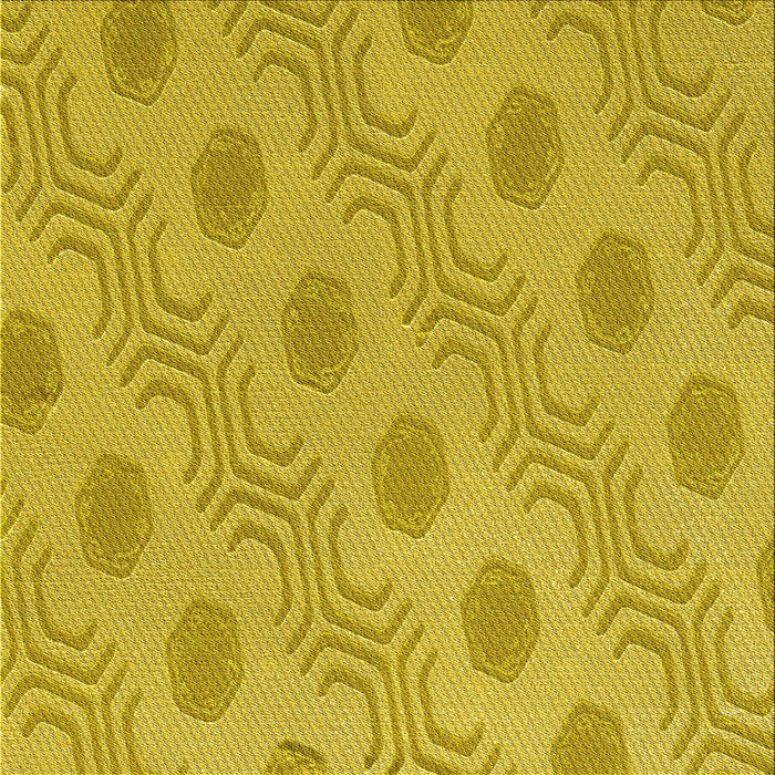 Round Patterned Dark Golden Brown Rug, pat159yw