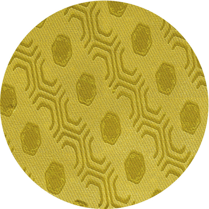 Square Patterned Dark Golden Brown Rug, pat159yw