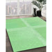 Machine Washable Transitional Green Rug in a Family Room, wshpat1590grn