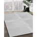 Machine Washable Transitional Platinum Gray Rug in a Family Room, wshpat1590gry