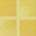 Round Machine Washable Transitional Bold Yellow Rug, wshpat1590yw