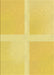 Machine Washable Transitional Bold Yellow Rug, wshpat1590yw