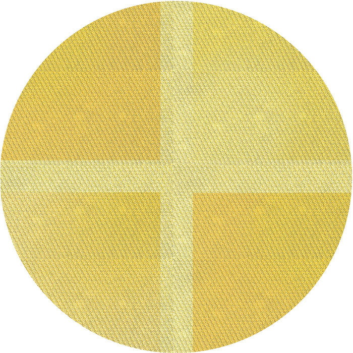 Square Machine Washable Transitional Bold Yellow Rug in a Living Room, wshpat1590yw