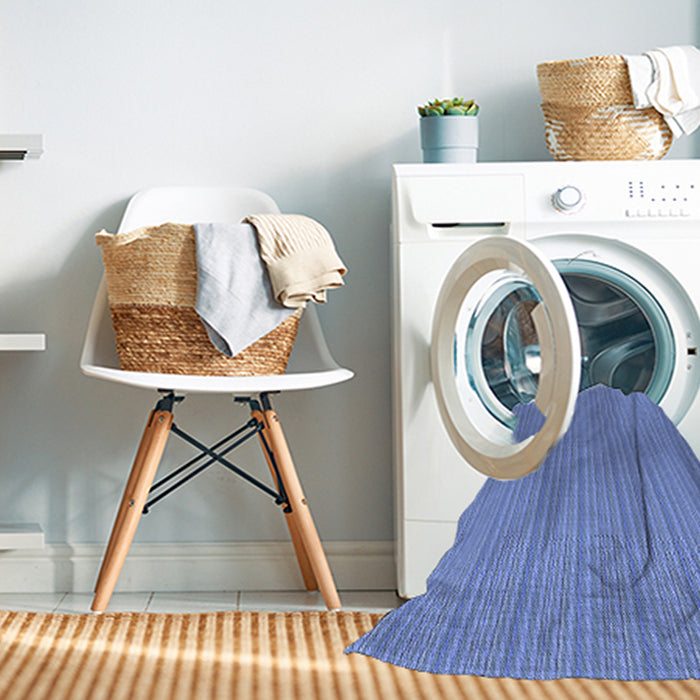 Machine Washable Transitional Sky Blue Rug in a Washing Machine, wshpat1591blu