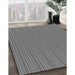 Machine Washable Transitional Carbon Gray Rug in a Family Room, wshpat1591gry