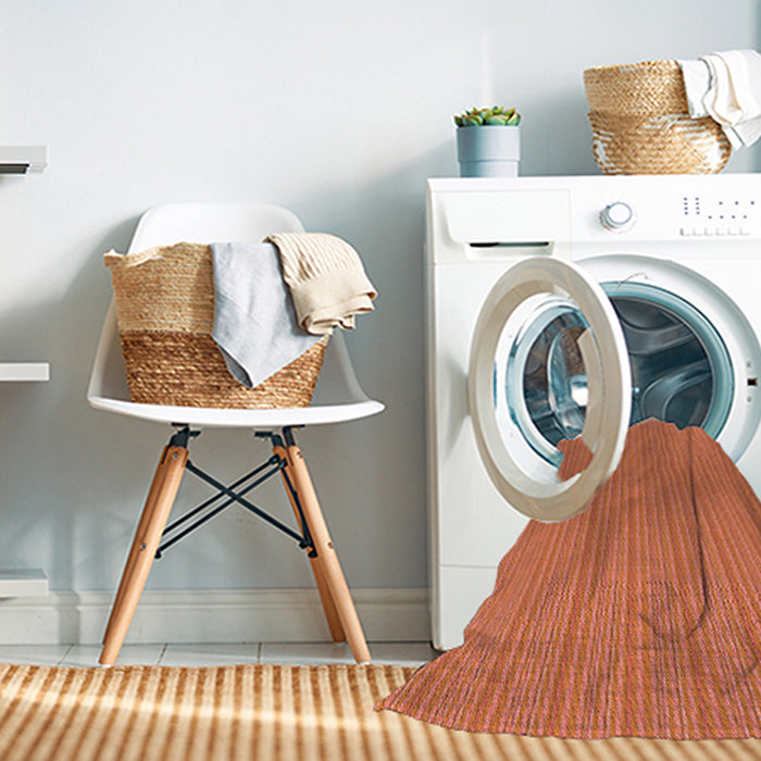 Machine Washable Transitional Orange Rug in a Washing Machine, wshpat1591rd