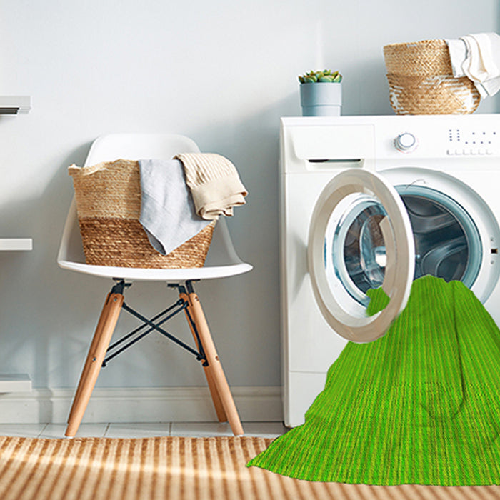 Machine Washable Transitional Bright Green Rug in a Washing Machine, wshpat1591yw