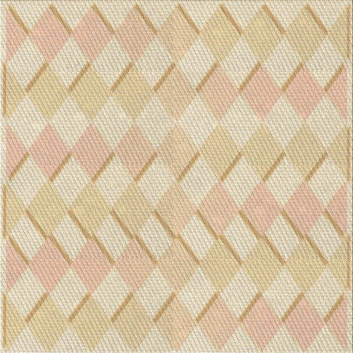 Round Machine Washable Transitional Golden Blonde Gold Rug, wshpat1592brn