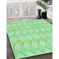 Patterned Green Rug, pat1592grn