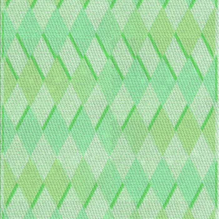 Machine Washable Transitional Green Rug, wshpat1592grn