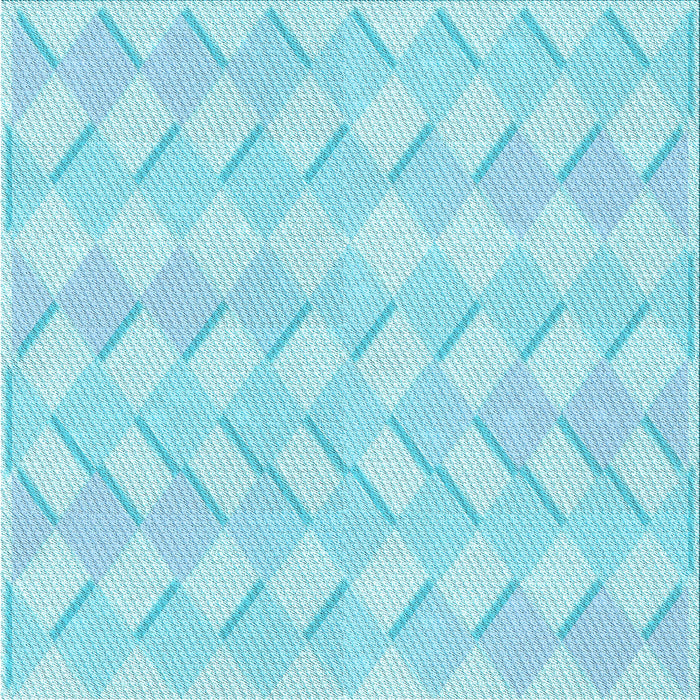 Round Machine Washable Transitional Diamond Blue Rug, wshpat1592lblu