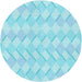 Square Patterned Diamond Blue Rug, pat1592lblu