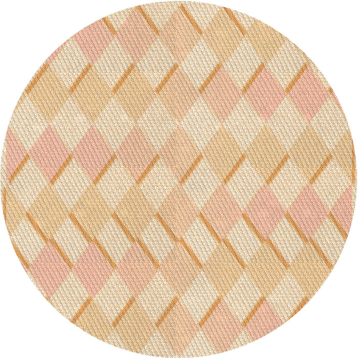 Square Patterned Golden Blonde Gold Rug, pat1592org