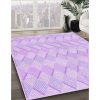 Patterned Violet Purple Rug, pat1592pur