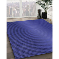 Patterned Cobalt Blue Rug, pat1593blu