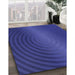 Machine Washable Transitional Cobalt Blue Rug in a Family Room, wshpat1593blu