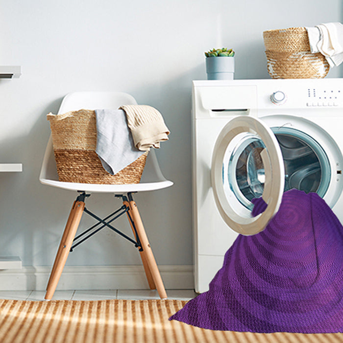Machine Washable Transitional Bright Purple Rug in a Washing Machine, wshpat1593pur