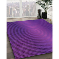 Patterned Bright Purple Rug, pat1593pur