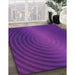 Patterned Bright Purple Rug in Family Room, pat1593pur