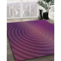 Patterned Plum Purple Novelty Rug, pat1593