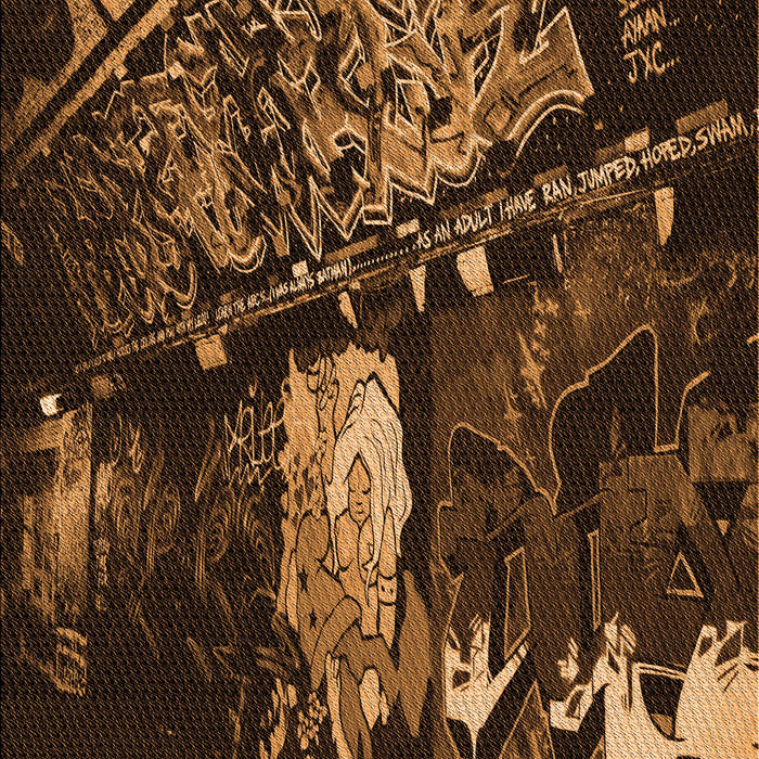 Patterned Black Brown Rug, pat1595org