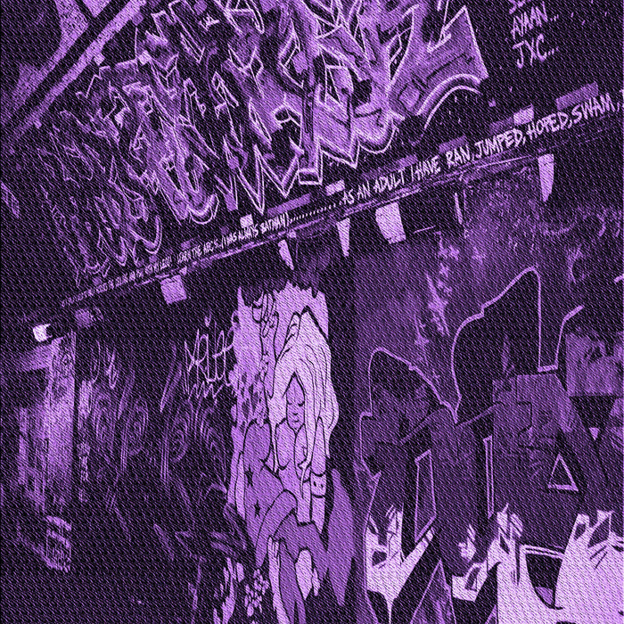 Patterned Deep Purple Rug, pat1595pur