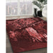 Machine Washable Transitional Red Rug in a Family Room, wshpat1595rd